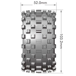 Banden en wielen ST-ROCK Mini Maxx en XRT (los 0, 1/2 offset hex) (2 stuks)