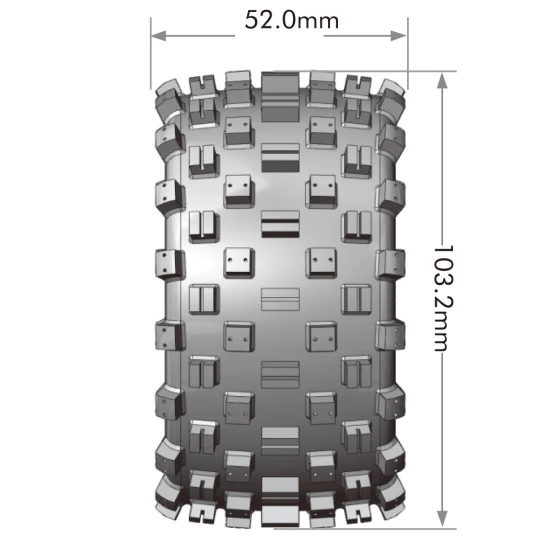 Banden en wielen ST-ROCK Mini Maxx en XRT (los 0, 1/2 offset hex) (2 stuks)