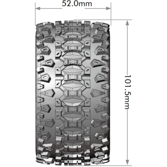 Banden en Wielen ST-UPHILL 1/10 Soft (Verwijderbare 12, 14 en 17mm Hex) (2 stuks)