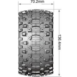 Banden en Wielen MT-UPHILL 1/10 MAXX Soft MFT (Verwijderbare 12, 14 en 17mm Hex) (2)