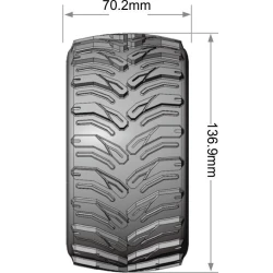Banden en Wielen MT-CYCLONE 1/10 MAXX Soft MFT (Verwijderbare 12, 14 en 17mm Hex) (2)
