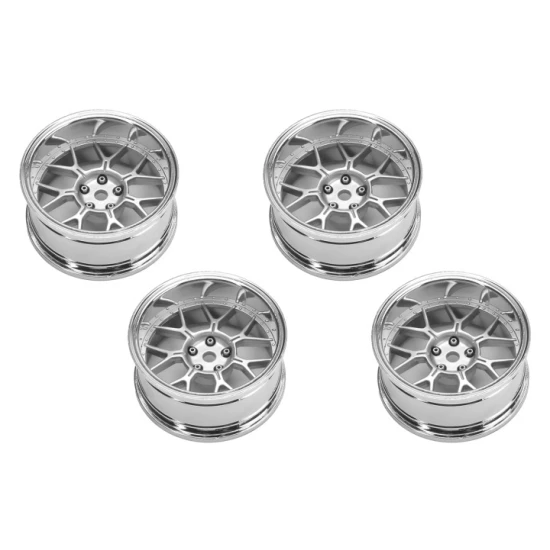 Wheels Drift 14-Spoke Matte Silver (2,4,6,8mm Offset) 12mm Hex (4)