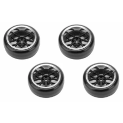 Tires & Wheels Drift / 14-Spoke Matte Black (2,4,6,8mm Offset) 12mm Hex (4)