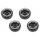 Tires & Wheels Drift / 14-Spoke Matte Black (2,4,6,8mm Offset) 12mm Hex (4)