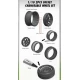 Tires & Wheels Drift / 14-Spoke Matte Black (2,4,6,8mm Offset) 12mm Hex (4)
