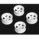Tires & Wheels Drift / 5-Spoke White (2,4,6,8mm Offset) 12mm Hex (4)