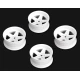 Wheels Drift 5-Spoke White (2,4,6,8mm Offset) 12mm Hex (4)