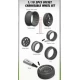 Wheels Drift 5-Spoke White (2,4,6,8mm Offset) 12mm Hex (4)