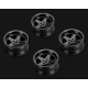 Wheels Drift 5-Spoke Black (2,4,6,8mm Offset) 12mm Hex (4)