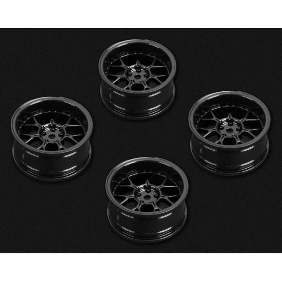 Wheels Drift 14-Spoke Black (2,4,6,8mm Offset) 12mm Hex (4)