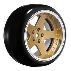Tires & Wheels Drift / 5-Spoke Bronze (2,4,6,8mm Offset) 12mm Hex (4)