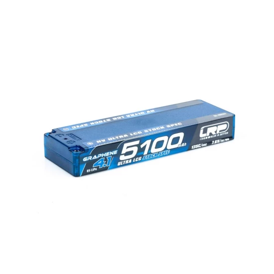 Hv ultra lcg stock spec graphene-4.1 5100mah hardcase 7.6v lipo 135c/65c.