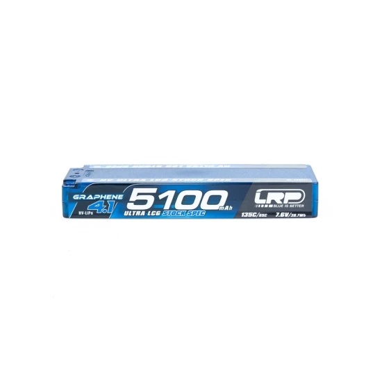 Hv ultra lcg stock spec graphene-4.1 5100mah hardcase 7.6v lipo 135c/65c.