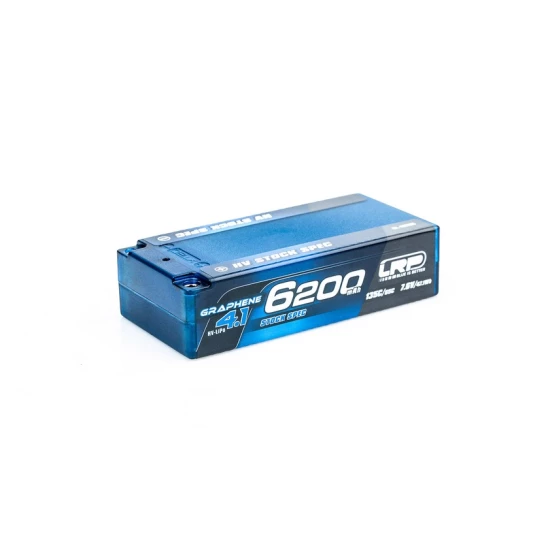 HV Stock Spec Shorty GRAPHENE-4.1 6200mAh Hardcase - 7.6V LiPo - 135C/65C
