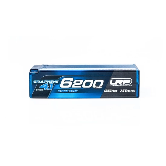 HV Stock Spec Shorty GRAPHENE-4.1 6200mAh Hardcase - 7.6V LiPo - 135C/65C