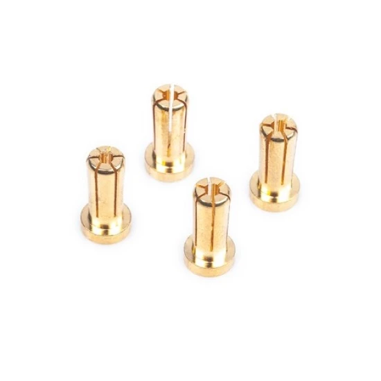 LRP WorksTeam - 5mm Gold Connectors - 14mm length (4 pcs.)