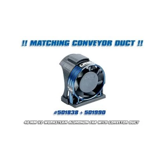 LRP WORKSTEAM ALUMINIUM SUPERHIGHREV. MOTOR FAN V2 - 40X40X10MM / 1S/2S / RECEIVER CONNECTOR