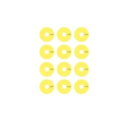 LRP VTEC Wheel Sticker Dish, yellow, 65078
