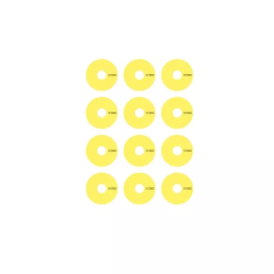 LRP VTEC Wheel Sticker Dish, yellow, 65078