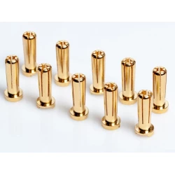 5mm Gold connectors - WorksTeam - 18mm length (10 pcs.)