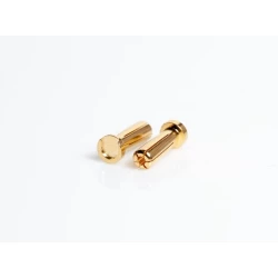 5mm Gold connectors - WorksTeam - 18mm length (10 pcs.)