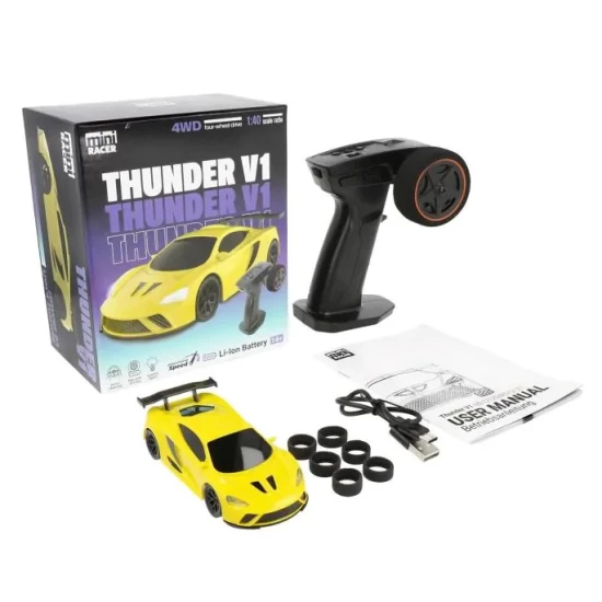 Modster Mini Racer Thunder V1 1/40 schaal RTR Geel