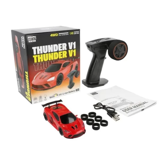 Modster Mini Racer Thunder V1 1/40 schaal RTR Rood