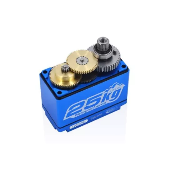PowerHD LW25MG Waterproof, Metalen Tandwielen, aluminium. Behuizing