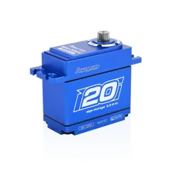 PowerHD WH-20kg 0.08 sec Waterproof, Metalen Tandwielen aluminium. Behuizing