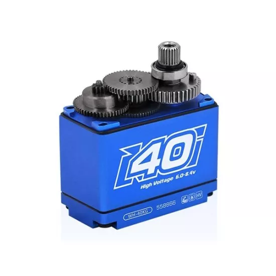 PowerHD WH-40kg Waterproof, Metalen Tandwielen, aluminium. Behuizing