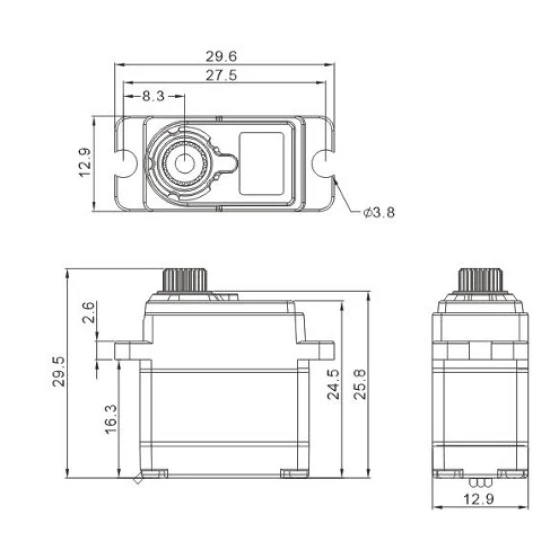 PowerHD Micro Servo WT35 3,8 kg metal gear