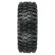 Hyrax 1.9 Predator (Super Soft) Rock Terrain Tires Mounted on Impulse Black/Silver Plastic Internal Bead-Loc 12mm Wheels (2) for Rock Crawler Front or Rear