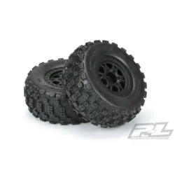 Badlands MX SC 2.2/3.0 M2 (Medium) Tires Mounted on Impulse Black Wheels (2) for ( niet meer leverbaar vervangende nummer PR10156-10 )