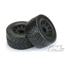 Street Fighter HP 3.8" Street BELTED Tires Mounted on Raid Black 8x32 Removable Hex Wheels (2) for 17mm MT Front or Rear