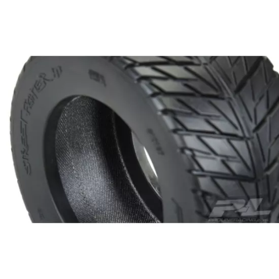 Street Fighter HP 3.8" Street BELTED Tires Mounted on Raid Black 8x32 Removable Hex Wheels (2) for 17mm MT Front or Rear