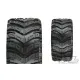 Masher X HP All Terrain BELTED Tires Mounted on Raid 5.7 Black Wheels (2) for X-MAXX, KRATON 8S & Other Large Scale 24mm Hex Vehicles Front or Rear