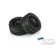 Masher X HP All Terrain BELTED Tires Mounted on Raid 5.7 Black Wheels (2) for X-MAXX, KRATON 8S & Other Large Scale 24mm Hex Vehicles Front or Rear