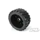 Masher X HP All Terrain BELTED Tires Mounted on Raid 5.7 Black Wheels (2) for X-MAXX, KRATON 8S & Other Large Scale 24mm Hex Vehicles Front or Rear