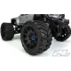 Masher X HP All Terrain BELTED Tires Mounted on Raid 5.7 Black Wheels (2) for X-MAXX, KRATON 8S & Other Large Scale 24mm Hex Vehicles Front or Rear