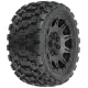 Badlands MX57 All Terrain Tires Mounted on Raid 5.7 Black Wheels (2) for X-MAXX, KRATON 8S
