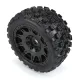 Badlands MX57 All Terrain Tires Mounted on Raid 5.7 Black Wheels (2) for X-MAXX, KRATON 8S