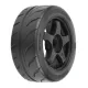 Toyo Proxes R888R 42/100 2.9" S3 (Soft) Street BELTED Tires Mounted on Black 5-Spoke 17mm Wheels (2) for Felony Front or Infraction & Limitless Front or Rear