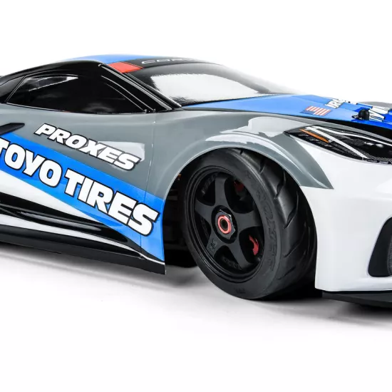 Toyo Proxes R888R 42/100 2.9" S3 (Soft) Street BELTED Tires Mounted on Black 5-Spoke 17mm Wheels (2) for Felony Front or Infraction & Limitless Front or Rear