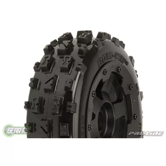 Bow-Tie Off-Road Tires Mounted on Black Desperado Front Whe