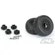 Street Fighter SC 2.2/3.0 Street Tires Mounted on Raid Black 6x30 Removable Hex Wheels (2) for Slash 2wd & Slash 4x4 Front or Rear (PRO116710)