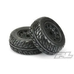 Proline Street Fighter SC 2.2 3.0 Tires Mounted on Raid Black 17mm Wheels 2pcs for DB8 Senton 6S and SC 