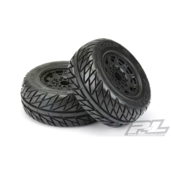 Proline Street Fighter SC 2.2 3.0 Tires Mounted on Raid Black 17mm Wheels 2pcs for DB8 Senton 6S and SC 