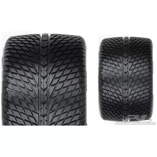 Road Rage 3.8" Street Tires Mounted on Raid Black 8x32 Removable Hex Wheels (2) for 17mm MT Front or Rear