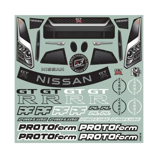 Nissan GT-R R35 Pro Mod Clear Body for Losi 22S No Prep Drag Car & Other SC-Based Drag Cars