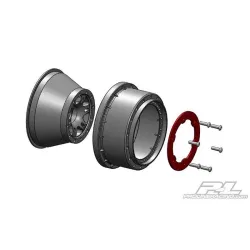 Split Six 2.2/3.0 Red/Black Bead-Loc Wheels (2) for Sla